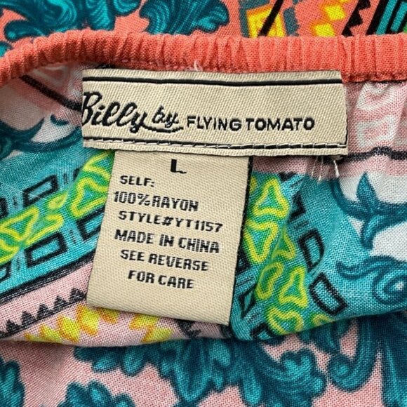 Billy By Flying Tomato Women's Scarf Print Cami Crop Top Adjustable Straps Color - Picture 5 of 7